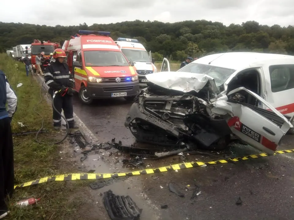 FOTO Accident grav între Tăureni și Mugeni, în Harghita