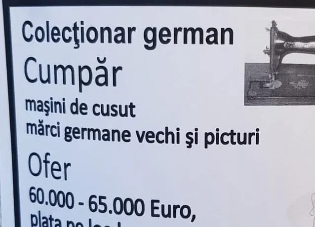 Vechea metodă de înşelăciune cu maşini de cusut vechi a revenit. Poliţiştii au făcut flagrant, la Cristuru Secuiesc