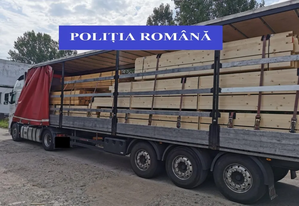 Circa 30 mc de cherestea fără documente legale, confiscați de polițiștii bihoreni de la o firmă din Harghita! SRL-ul a primit și o amendă piperată