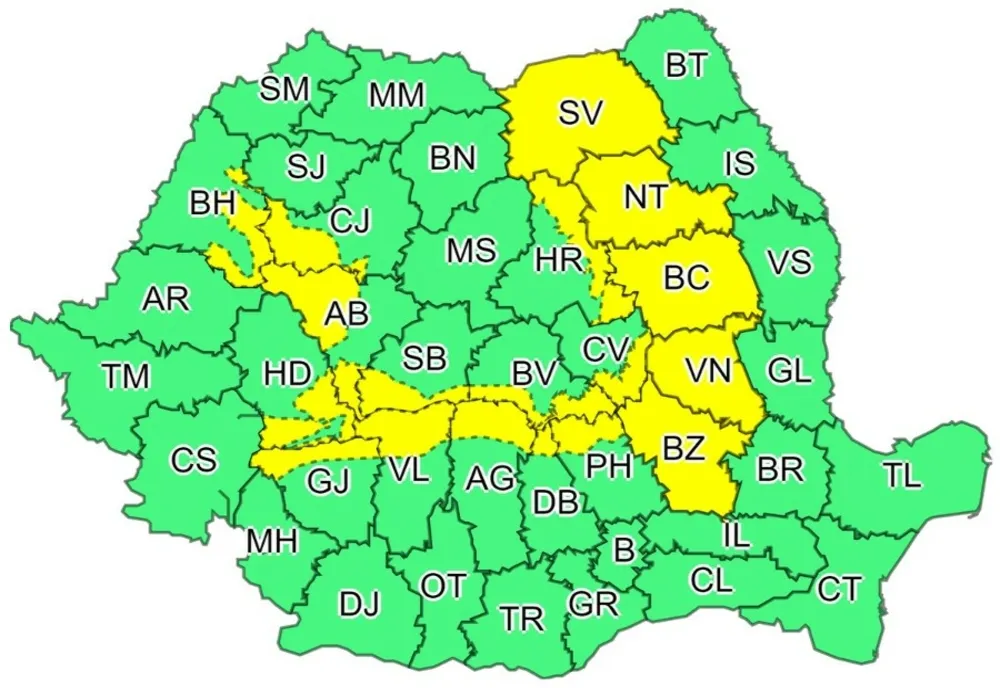 Se întorc furtunile - averizare meteo 