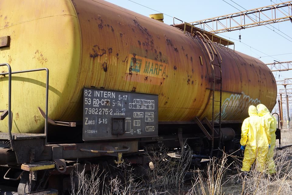 Lichidul din vagonul fisurat în Gara Siculeni a fost mutat