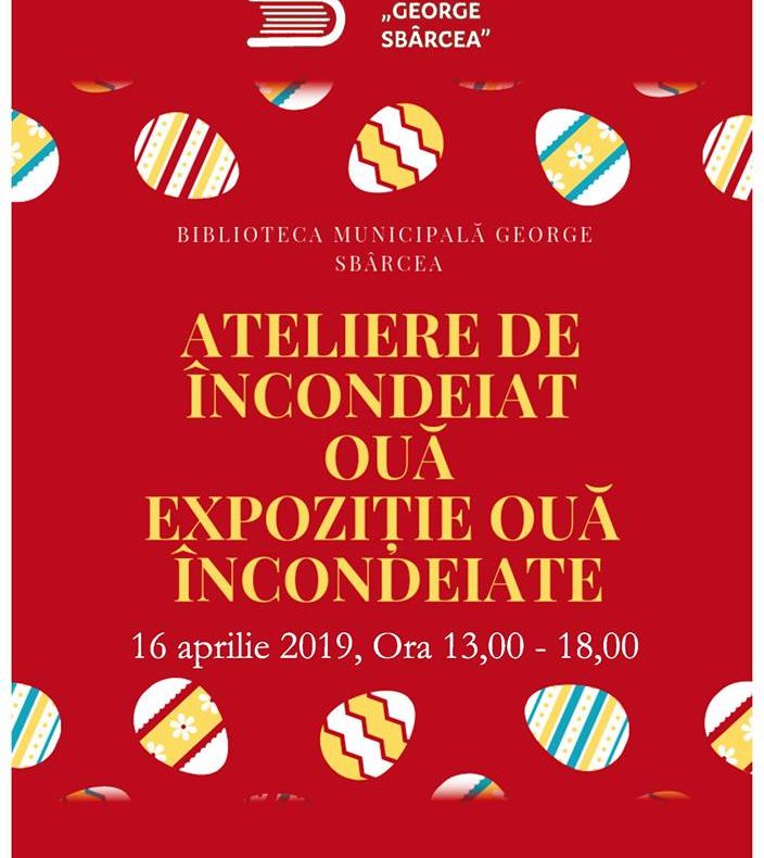 Atelier de încondeiat ouă, la biblioteca din Topliţa