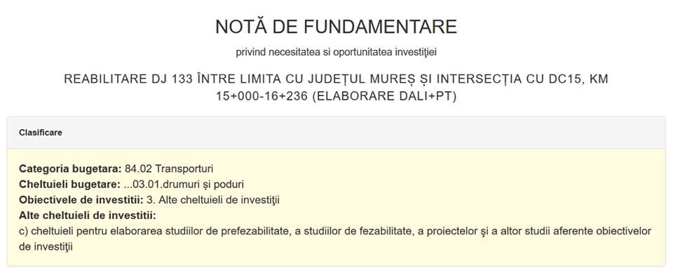 CJ Harghita caută firmă care să reabiliteze Drumul Judeţean 133