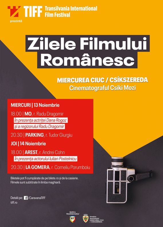 Zilele Filmului Românesc, la Miercurea Ciuc, astăzi şi mâine