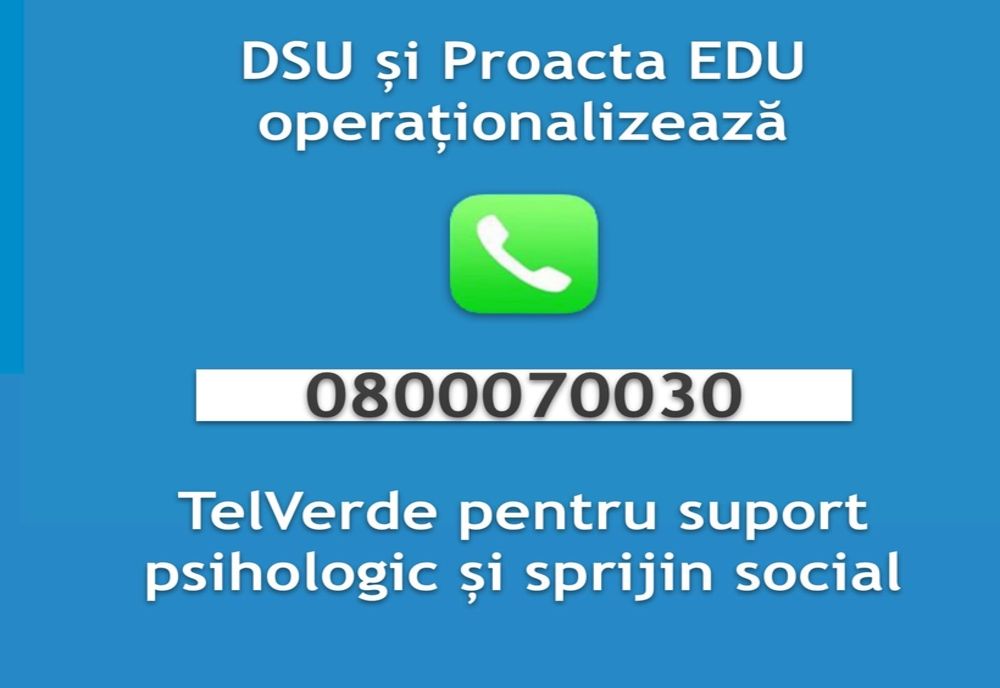 TelVerde pentru suport psihologic și sprijin social