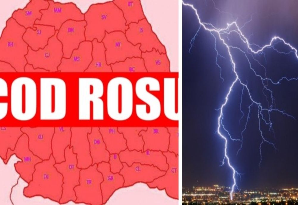 RO-ALERT COD ROȘU de vreme severă!