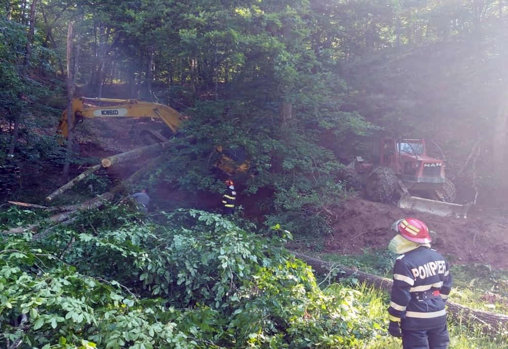 Incendiu de fond forestier, în județul Harghita