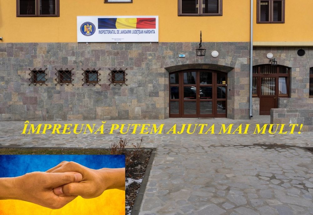 Jandarmeria Harghita, campanie pentru refugiații din Ucraina
