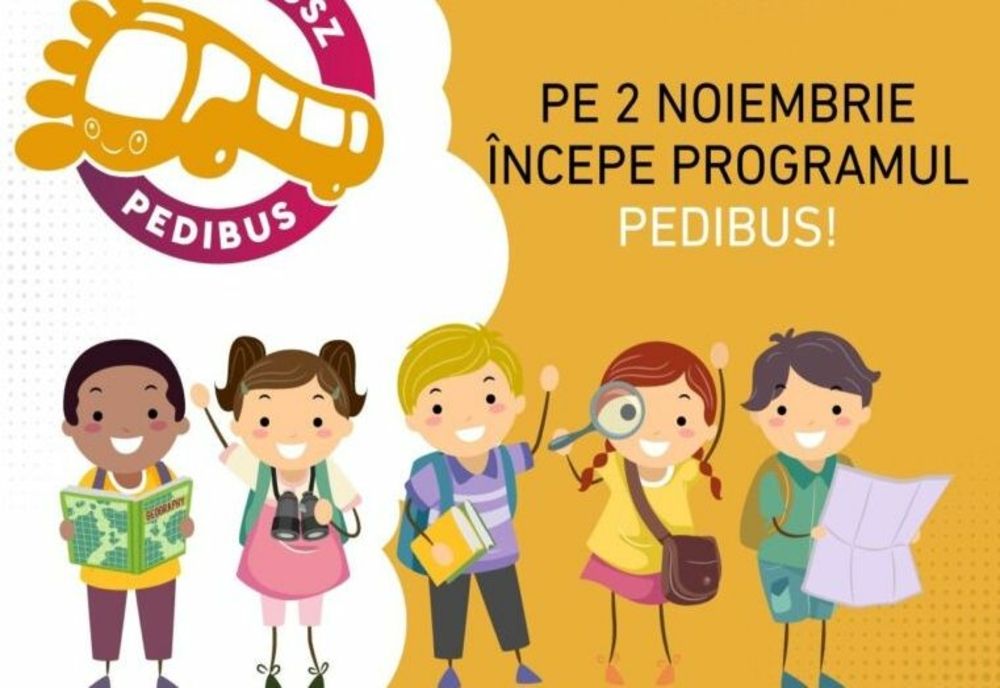 Programul Pedibus care încurajează copiii să meargă pe jos la şcoală, lansat și la Miercurea Ciuc