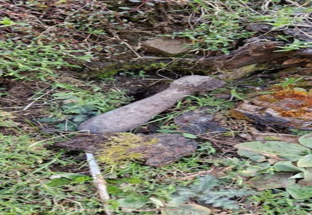 Element de muniţie, găsit de un localnic din Livezi-Ciuc în timp ce îşi săpa grădina