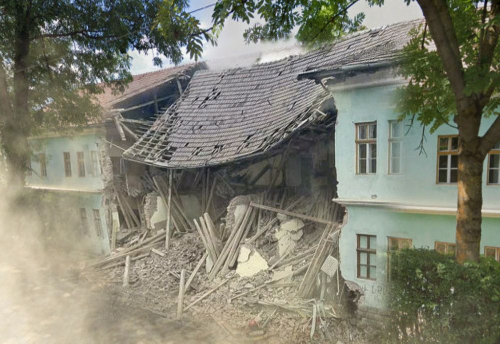 MUNCITORII CARE AU RENOVAT FAȚADA INTERNATULUI DIN ODORHEIU SECUIESC, GĂSIȚI VINOVAȚI PENTRU TRAGEDIA DIN 2023