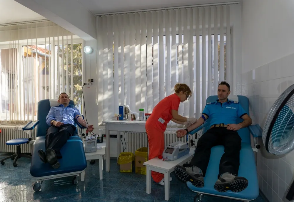 Peste 40 de jandarmi harghiteni au donat sânge