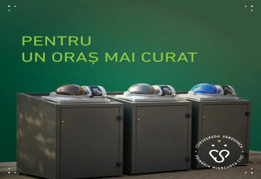 Primăria Miercurea Ciuc a depus o cerere de finanţare prin PNRR pentru 50 de containere inteligente şi un centru de colectare a deşeurilor