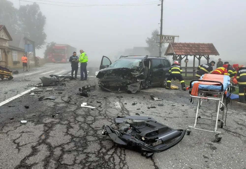 4 persoane rănite într-un accident produs în județul Harghita