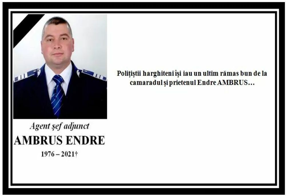 Deces la Poliția Harghita!