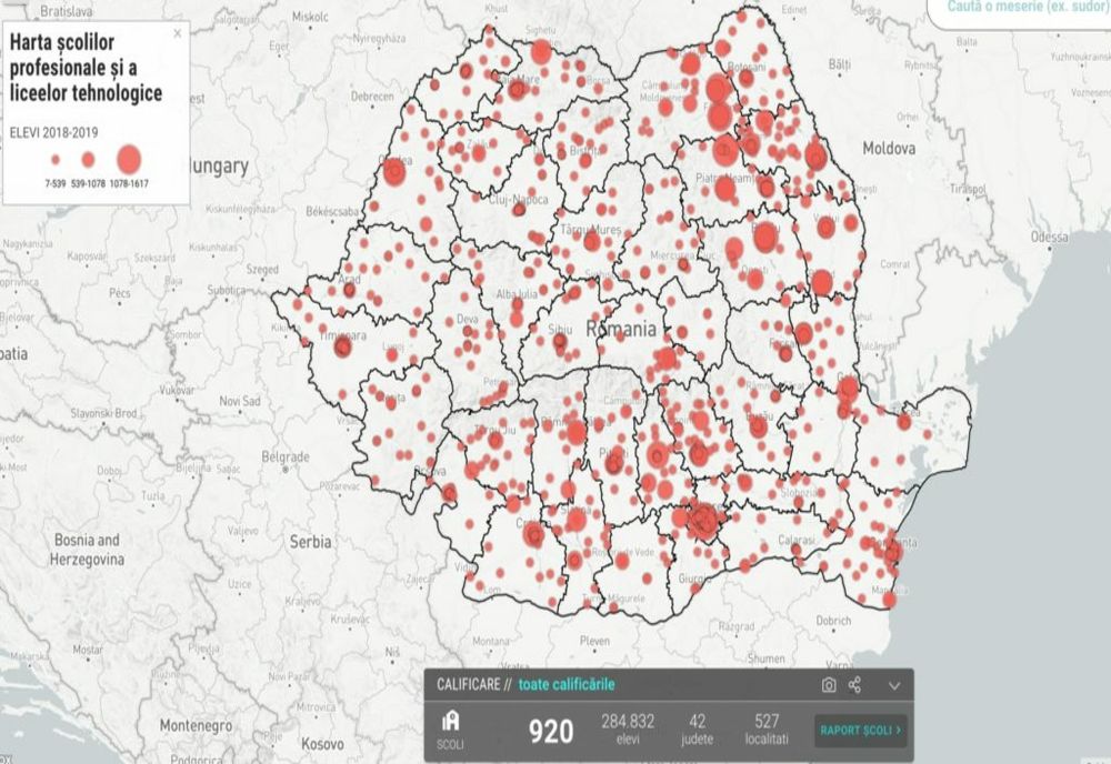 „Harta meseriilor”. Lista completă a școlilor profesionale și liceelor tehnologice