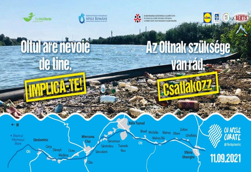 Amplă acţiune de ecologizare a râului Olt, în weekend
