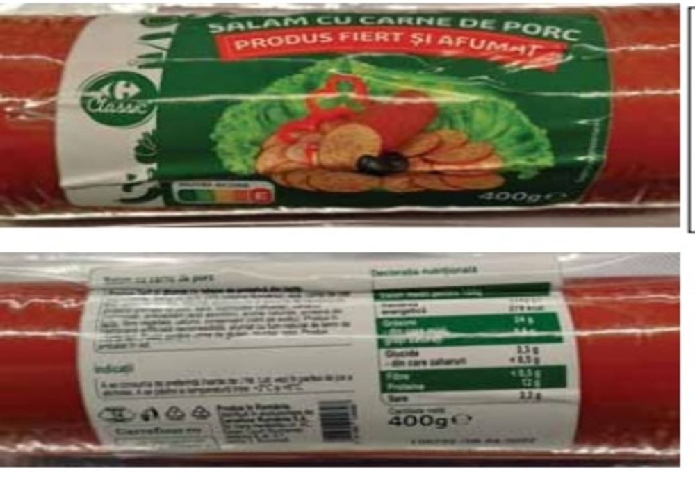 Salam din carne de porc, retras de la comercializare- PERICOL PENTRU SĂNĂTATE