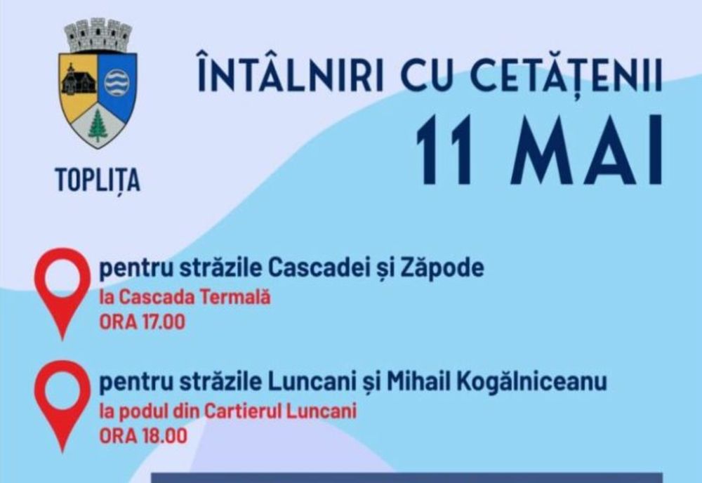 Primarul municipiului Toplița reia, astăzi, întâlnirile cu cetățenii 