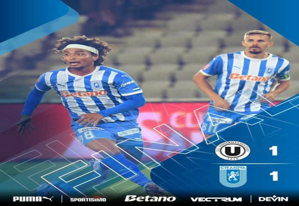 FOTBAL: UNIVERSITATEA CLUJ - UNIVERSITATEA CRAIOVA 1-1, ÎN SUPERLIGĂ