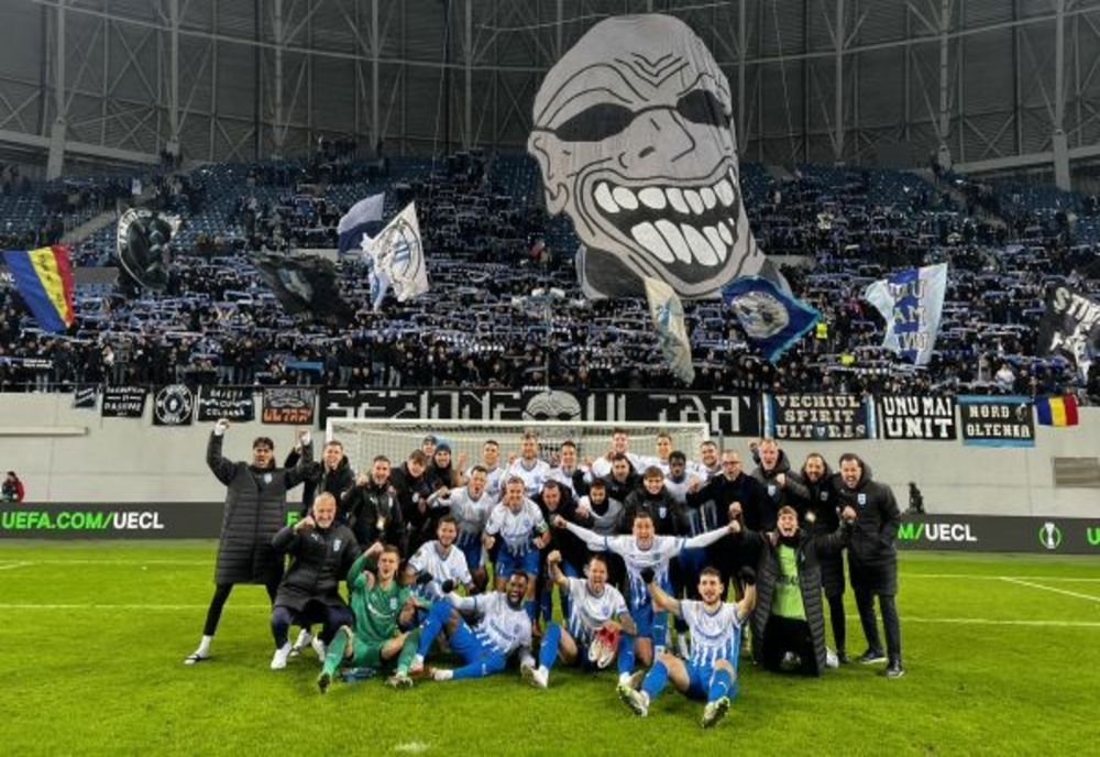 Fotbal: Victorie mare pentru Universitatea Craiova în Conference League, 1-0 cu FSV Mainz